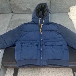 Winter Puffer jacket, Navy Blue XXL